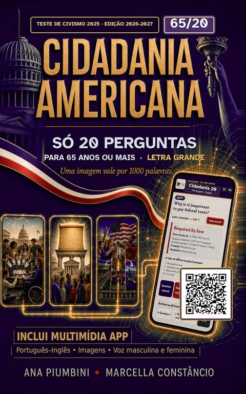 Cover of Cidadania Americana: Só 20 Perguntas