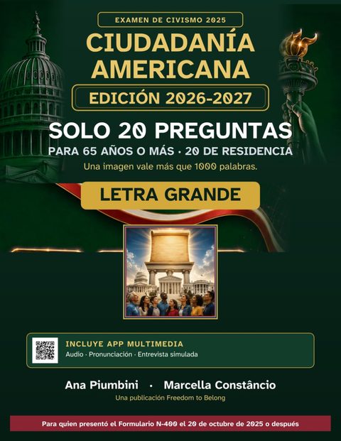 Cover of Ciudadanía Americana: Solo 20 Preguntas